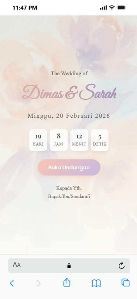 iPhone Wedding Preview